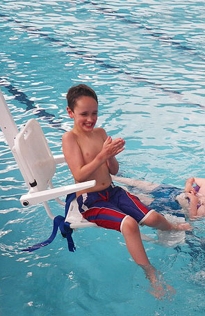 Chair hoist gives access to the pool for all