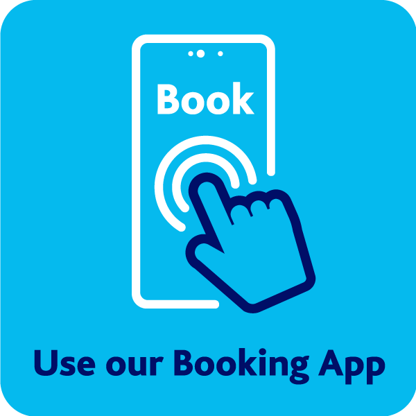 Use the booking app button