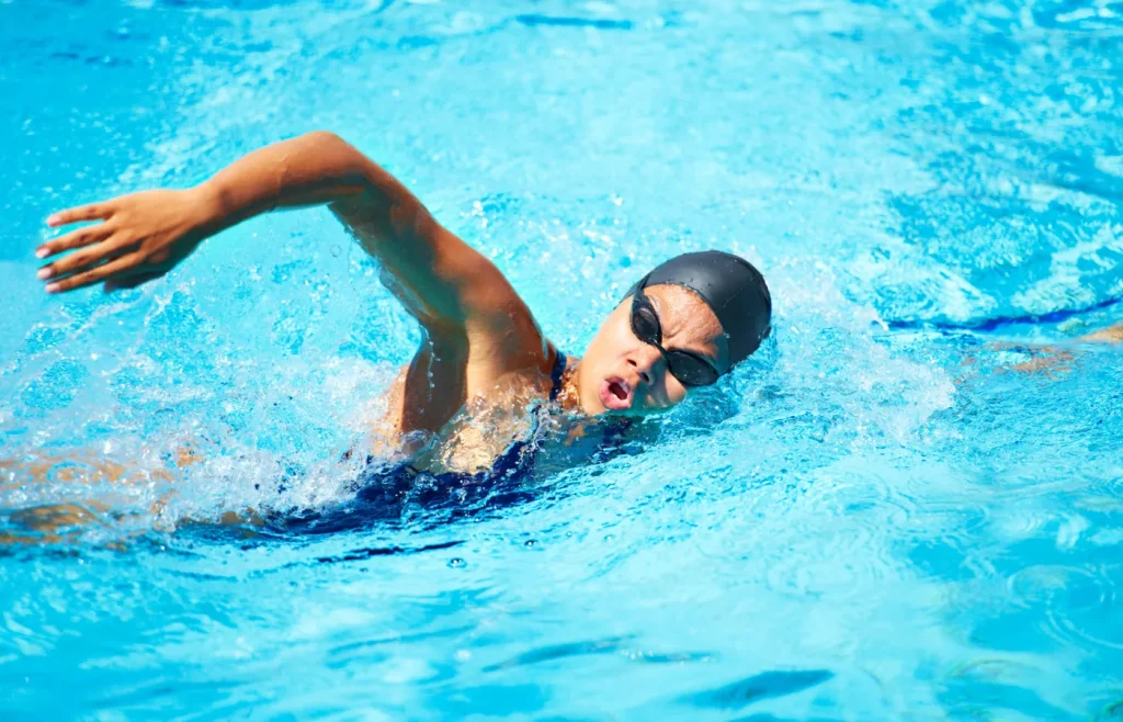 swimming at Hampton Pool